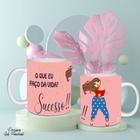 Caneca Mulher Empoderada Plus Size Curvas Dia Das Mulheres Outubro Rosa Porcelana MEGA OFERTA!