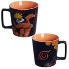 Caneca Nuvem Akatsuki Naruto Cerâmica Preta 400Ml Oficial VIZ