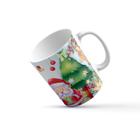 Caneca natal - papai noel e pinheiro