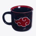 Caneca Nuvem Akatsuki Naruto Cerâmica Preta 400Ml Oficial VIZ