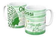 Caneca Orixá Oxossi Porcelana Branca Exclusivo Macumbis