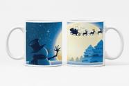 Caneca Papai Noel e Renas na Lua Modelo 2 - Like Geek