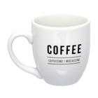 Caneca Para Café Com Leite Sucos Com 300ml Porcelana Branca Manhattan - Hauskraft