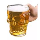 Caneca Para Cerveja Caveira Skull Vidro 380Ml Chopp - Emp