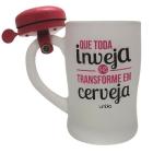 Caneca Para Chopp Campainha Vidro 400ML Que toda Inveja se Transforme em Cerveja Unika