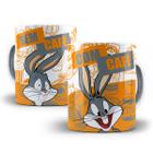 Caneca Pernalonga Looney Tunes Com Café Sem Café Porcelana