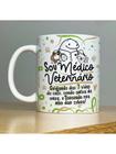 Caneca Personalizada de Porcelana Profissão: Sou Veterinário com Flork- 325ML