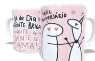 Caneca Namorados Briga Amor Love Flork Casal Meme Cerâmica 325ml - Pandika  - Canecas - Magazine Luiza