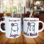 Caneca Personalizada FLORK TIRA LOGO ESSE JOGO QUERO ASSISTIR NOVELA