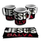 Caneca Personalizada Gospel Cristã Jesus Salva 325ml