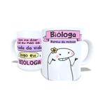 caneca personalizada porcelana divertida flork meme Bento Profissões Bióloga