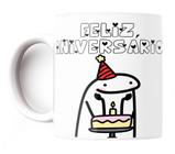 Caneca Porcelana a Flork Meme Feliz Aniversario Felicidades