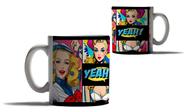 Caneca Personalizada Presente Pop Art Quadrinho Pin-Up Loira