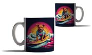 Caneca Personalizada Presente Praia Cachorro Surfista Surf