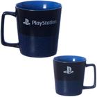 Caneca Playstation Logo Cerâmica Azul E Preta 400ML Oficial DC Sony - Zona Criativa