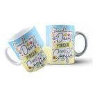 Caneca Porcelana 325ml Xícara Cerâmica Gospel Deus Xícara Confio Jesus Igreja religiosa Jesus Igreja