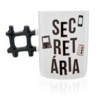 Caneca porcelana 400ml cabo hashtag profissao secretaria - LUDI