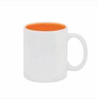 Caneca Porcelana Branca Interior Color - 300 ml