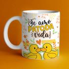 Caneca Porcelana Casal Te Amo Patoda Vida