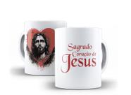 Caneca Porcelana Católica Sagrado Coração de Jesus