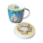 Caneca Porcelana Com Tampa Animais P/ Café E Chá - Tuttistore