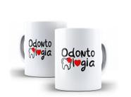 Caneca Porcelana Curso Odontologia com Coração