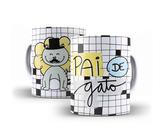 Caneca Porcelana Dia dos Pais Pai de Gato