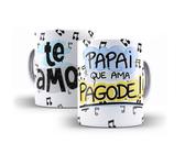 Caneca Porcelana Dia dos Pais Papai do Pagode