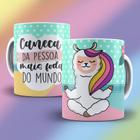 Caneca Porcelana Divertida Lhama Caneca Da Pessoa Mais Foda