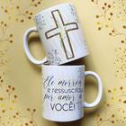 Caneca porcelana ele morreu e ressuscitou por amor a você 05 325 ml - Jaques Personalizados