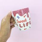 Caneca Porcelana Estampada Café ou Sweet Life