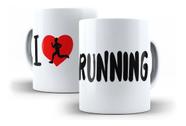 Caneca Porcelana Eu Amo Correr