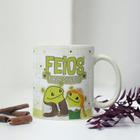 Caneca Porcelana Feios Para Sempre Est. Namorados AbxS23 V2 12 - Zlprint