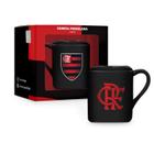 Caneca Porcelana Flamengo Quadrada Time Oficial 220ml