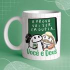 Caneca Porcelana Flork a prova vai ser em dupla você e Deus Professora 325 ml - Jaques Personalizados