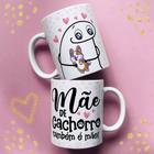 Caneca porcelana flork mãe de cachorro também é mãe 325ml - JAQUES PERSONALIZADOS