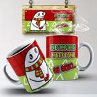 Caneca porcelana flork natal me comportei bem