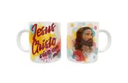 Caneca Porcelana Jesus Cristo Vive Em Mim! - Villa Caneca