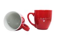 Caneca Porcelana Lamour 300ml Vermelha - Hauskraft