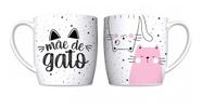 Caneca Porcelana Mãe De Gato Copo Xícara Gatinhos Oficial