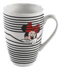 Caneca Porcelana Minnie Listras 350ml Licenciada Disney