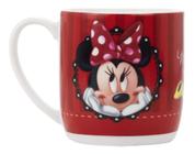 Caneca Porcelana Minnie Mouse 300ml Vermelho Disney