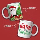 Caneca Porcelana Natal Cute Natal em Família 325 ml - Jaques Personalizados