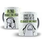 Caneca Porcelana Personalizada-Frases divertida, engraçadas e debochada Memes Flork Bento, Chá verde