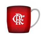 Caneca Porcelana Premium BrasFoot Flamengo 02 300 ML Urban Licenciada Branco