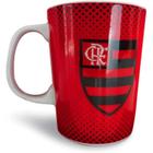 Caneca Porcelana Premium BrasFoot Flamengo 260 ML Licenciada Branco