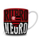 Caneca Porcelana Premium BrasFoot Flamengo 300ML Urban Licenciada Branco