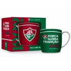 Caneca Porcelana Premium BrasFoot Fluminense 01 300 ML Urban Licenciada Branco