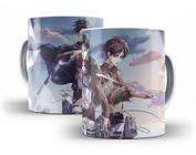 Caneca De Porcelana 325ml Shingeki No Kyojin Ataque Ao Titã