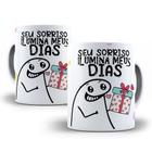 Caneca Porcelana Seu Sorriso Ilumina Meus Dias Flork